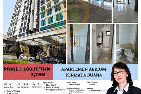 Dijual Apartemen Aerium Residence Permata Buana - 2 BR Unfurnished