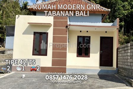 Dijual Rumah Modern Tipe 42/75 Booking Fee All In Tanpa DP untuk Milenial di Tabanan Bali