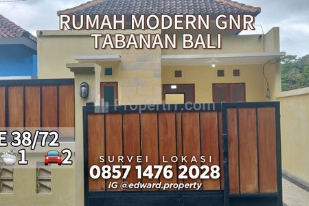 Dijual Rumah Modern Tipe 38/72 di Tabanan, Bali - Booking Fee All In Tanpa DP untuk Milenial Jakarta