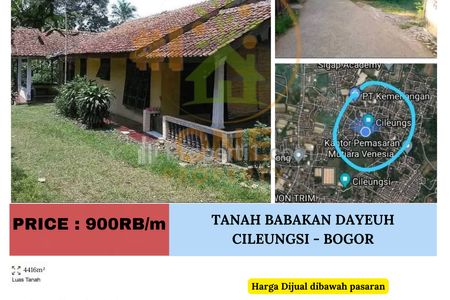 Dijual Tanah di Babakan Dayeuh Cileungsi - Bogor