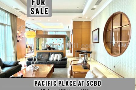 Termurah!! Jual Apartemen Pacific Place SCBD, 4BR 500sqm, Furnished & Get Cash Back, Direct Owner