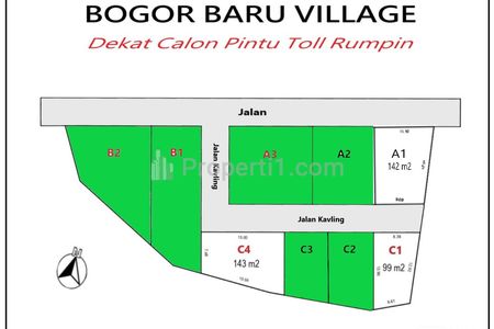 Jual Tanah SHM 3 Menit Taman Bela Negara Rumpin Free Biaya BPHTB