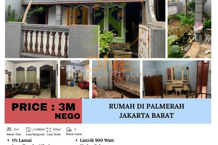 Dijual Rumah di Palmerah, Jakarta Barat