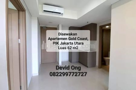 Disewakan Apartemen Gold Coast Luas Bangunan 62 m2 di PIK Jakarta Utara