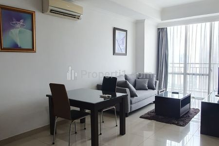 For Rent Apartment Denpasar Residence Kuningan City 1BR Furnish Close to LRT MRT Busway Mall Ambasador Lotte Kokas