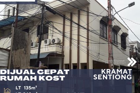 Dijual Rumah Rumah Tinggal + Kost Lokasi Strategis di Senen Jakarta Pusat