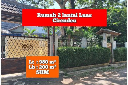 Dijual Rumah 2 Lantai Cirendeu, Tangerang Selatan