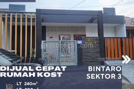 Dijual Rumah Kost Brand New Full Akupansi di Bintaro Tangerang Selatan
