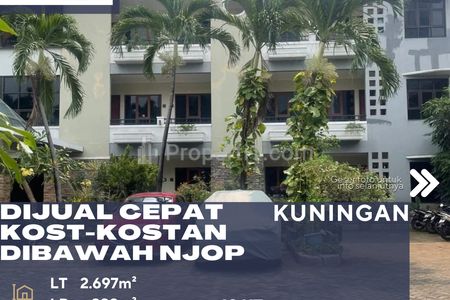 Dijual Bangunan Kost-kostan Lokasi Strategis dekat Area Perkantoran Harga di Bawah NJOP di Kuningan Jakarta Selatan