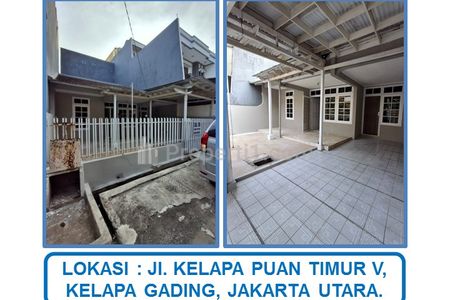Jual Cepat Harga Spesial Rumah 1 1/4 Lantai di Jl. Kelapa Puan Timur V, Pegangsaan Dua, Kelapa Gading, Jakarta Utara