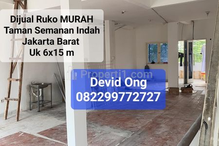Dijual Ruko MURAH Taman Semanan Indah di Jakarta Barat - Luas Tanah 90 m2 