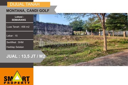 Jual Tanah Hadap Selatan di Kawasan Elite Candi Golf Cluster Montana Semarang