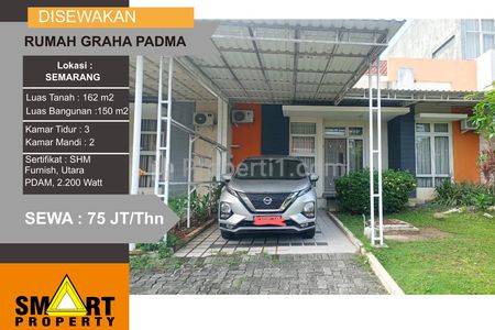 Sewa Rumah Bagus Dekat SMU Karangturi di Graha Padma Semarang