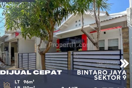 Jual Rumah Baru Siap Huni Full Furnished di Bintaro Sektor 9 Tangerang Selatan