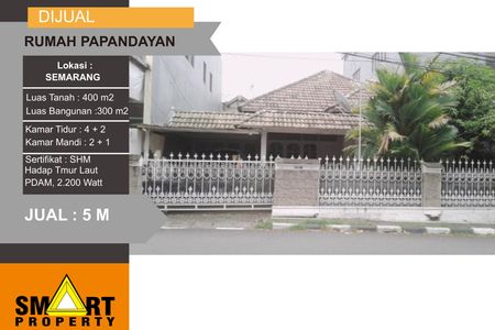 Jual Rumah Bebas Banjir Hadap Timur Laut di Papandayan, Gajah Mungkur, Semarang