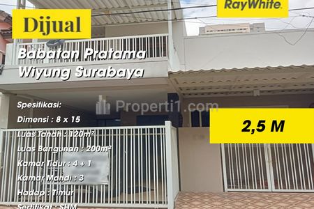 Dijual Rumah Babatan Pratama Wiyung Surabaya