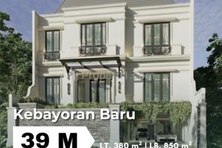 Dijual Rumah Mewah Kebayoran Baru di Jakarta Selatan 4+1 Kamar Unfurnished