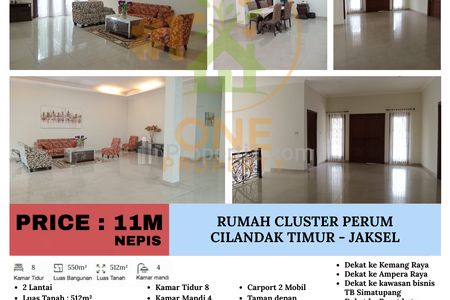 Dijual Cepat Rumah di Cluster Perumahan di Cilandak Timur, Pasar Minggu, Jakarta Selatan