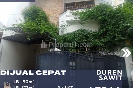 Dijual Rumah Cantik 2 Lantai Dalam Komplek di Duren Sawit Jakarta Timur
