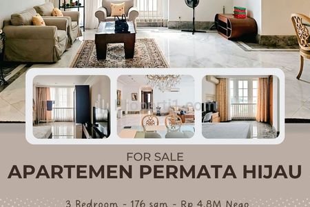 Dijual Cepat Unit 3BR Apartemen Permata Hijau Furnished & Terawat