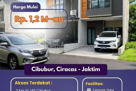 Dijual Rumah Inden Dalam Cluster Strategis Dekat Akses Tol dan Stasiun Cibubur