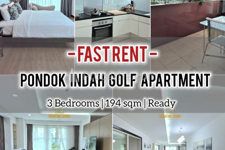 Sewa Apartment Pondok Indah Golf 3+1 BR 210sqm, Furnished & Ready to Move In, Prestigious Area at Pondok Indah 