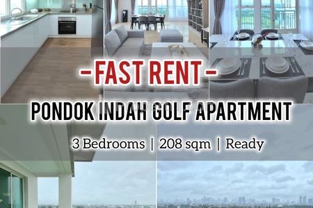 Sewa Apartemen Pondok Indah Golf, Furnished & Ready to Move in, Best Golf View