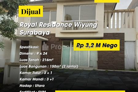 Dijual Rumah Royal Residance Wiyung Surabaya Selatan