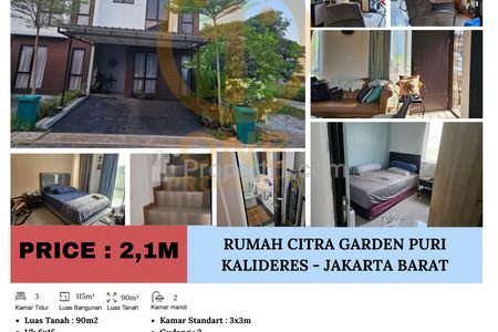 Dijual Rumah di Citra Garden Puri, Kalideres - Jakarta Barat