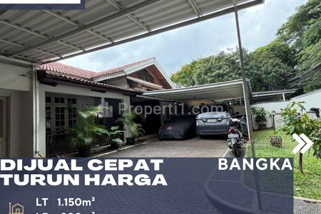 Dijual Rumah Lama Terawat Prime Area Lingkungan Prestisius Nyaman Tenang di Jalan Bangka Jakarta Selatan