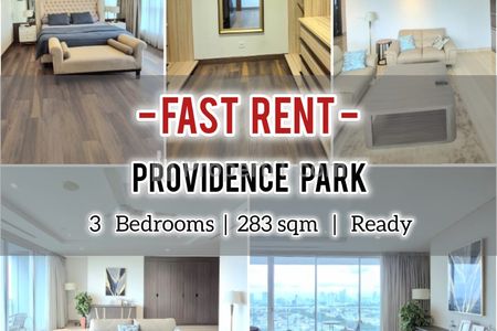 Sewa Apartemen Providence Park, Siap Huni 3+1 BR 283Sqm, Furnished Bagus, Direct Owner 