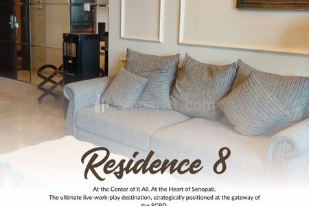 Disewakan Apartemen 1BR Fully Furnished di Lokasi Premium, Residence 8 Senopati