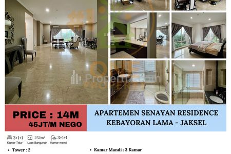 Disewakan Apartemen Senayan Residence, Kebayoran Lama - Jakarta Selatan