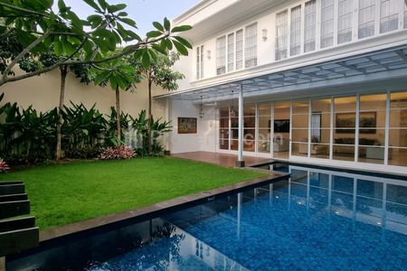 For Sale Brand New House, Design Modern Classic with Furnished - 3 Floor 7BR, Land Area 517m2 - Kemang, Jakarta Selatan