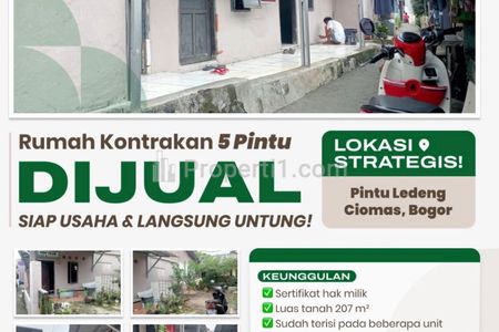 Jual Rumah Kontrakan Lima Pintu di Ciomas Bogor