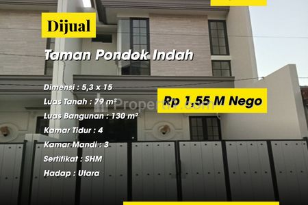 Dijual Rumah Baru Taman Pondok Indah Wiyung Surabaya Selatan