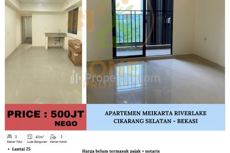 Dijual Apartemen Meikarta Riverlake, Cibatu, Cikarang Selatan, Bekasi
