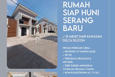 Dijual Rumah Siap Huni 400 Jutaan SHM di Serang Baru, Bekasi, Lokasi Strategis Hanya 15 Menit dari Kawasan Delta Mas