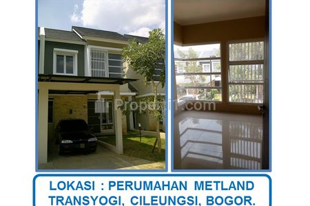 Jual Cepat Harga Spesial Rumah 2 Lantai di Perumahan Metland Transyogi, Cluster Ebony, Cileungsi, Bogor