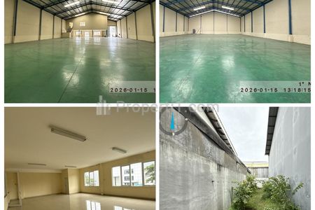 Sewa Gudang Murah Siap Pakai Bangunan 1056m2, Akses Kontainer di Kawasan Industri Delta Silikon V, Dekat GIIC, KITIC, Deltamas, Jababeka, AEON Mal