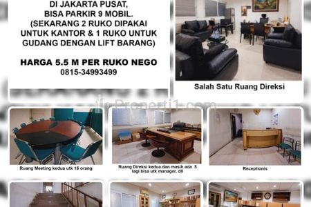 Dijual Ruko Strategis di Kramat Raya Jakarta Pusat, 3 Unit Gandeng Siap Pakai, Kawasan Bisnis Aktif