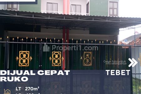 Dijual 2 Ruko Gandeng Lokasi Strategis di Bukit Duri Tebet Jakarta Selatan