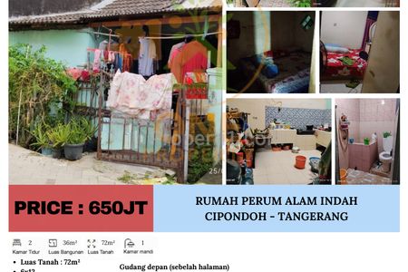 Dijual Rumah Perumahan Alam Indah Tangerang