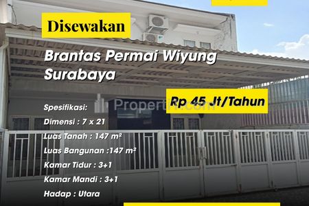 Disewakan Rumah Brantas Permai Wiyung Surabaya