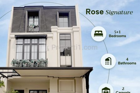 Dijual Rumah Eropa Klasik 3 Lantai READY STOCK 25 Juta All In Hanya 7 Menit ke Bandara di Benda, Tangerang