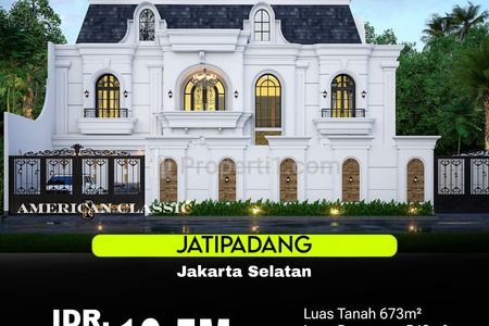 Dijual Rumah Baru Mewah American Classic di Jatipadang Jakarta Selatan