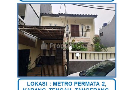 Jual Cepat Harga Spesial Rumah 2 Lantai di Perumahan Metro Permata 2, Karang Mulya, Karang Tengah, Tangerang, Banten