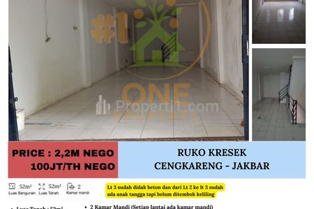 Disewakan Ruko Kresek, Cengkareng - Jakarta Barat