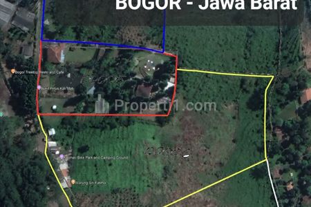 Dijual Tanah 3,6 ha di Bogor Jawa Barat - Desa Sukajadi - Tamansari - SHM Dekat Wisata Highland Bogor, Bogor Treetop Zipline Adventure