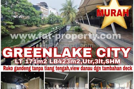 Jarang Ada! Jual / Sewa Ruko Gandeng di Cengkareng Jakarta Barat - View Danau dengan Tambahan Deck!